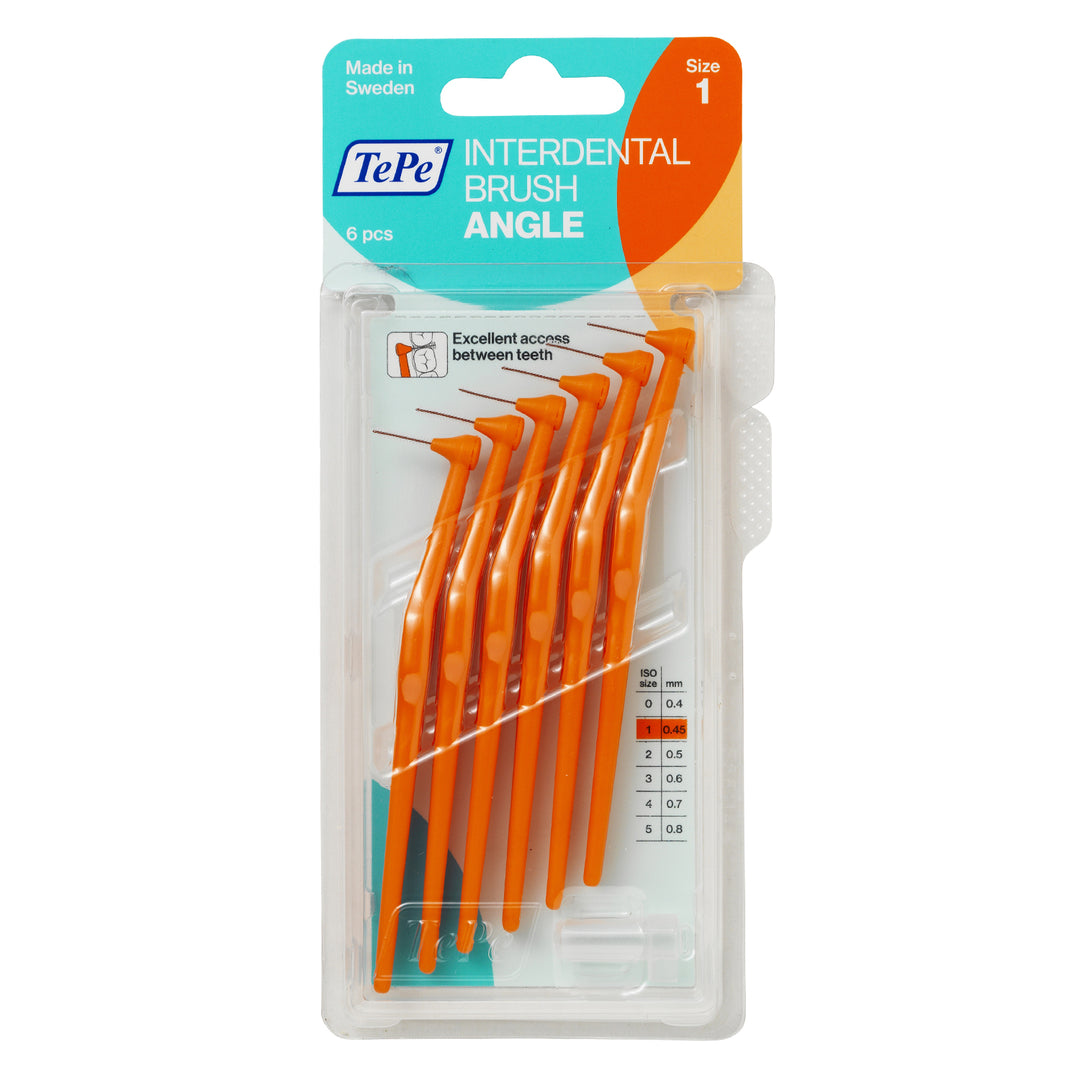 TePe Angle™ Interdental Brushes Orange - 0.45 mm (ISO 1)