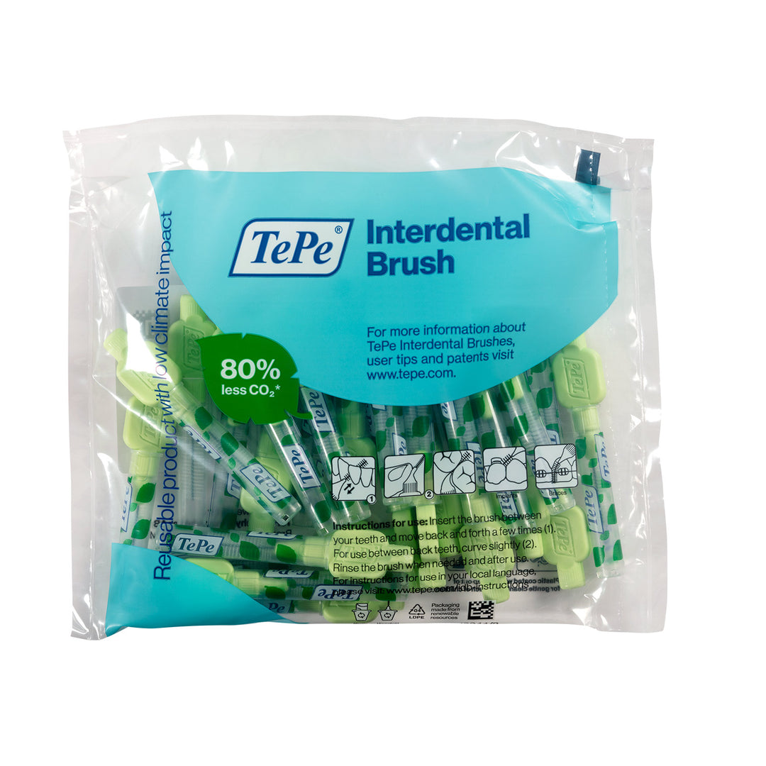 TePe® Interdental Brushes Extra Soft Green - 0.8 mm (ISO 5)